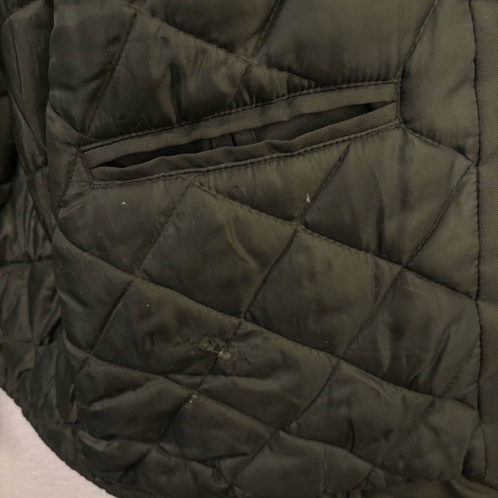Vintage Military Utility Jacket Men's XL Olive Green Quilted Waterproof Workwear - Picture 7 of 10